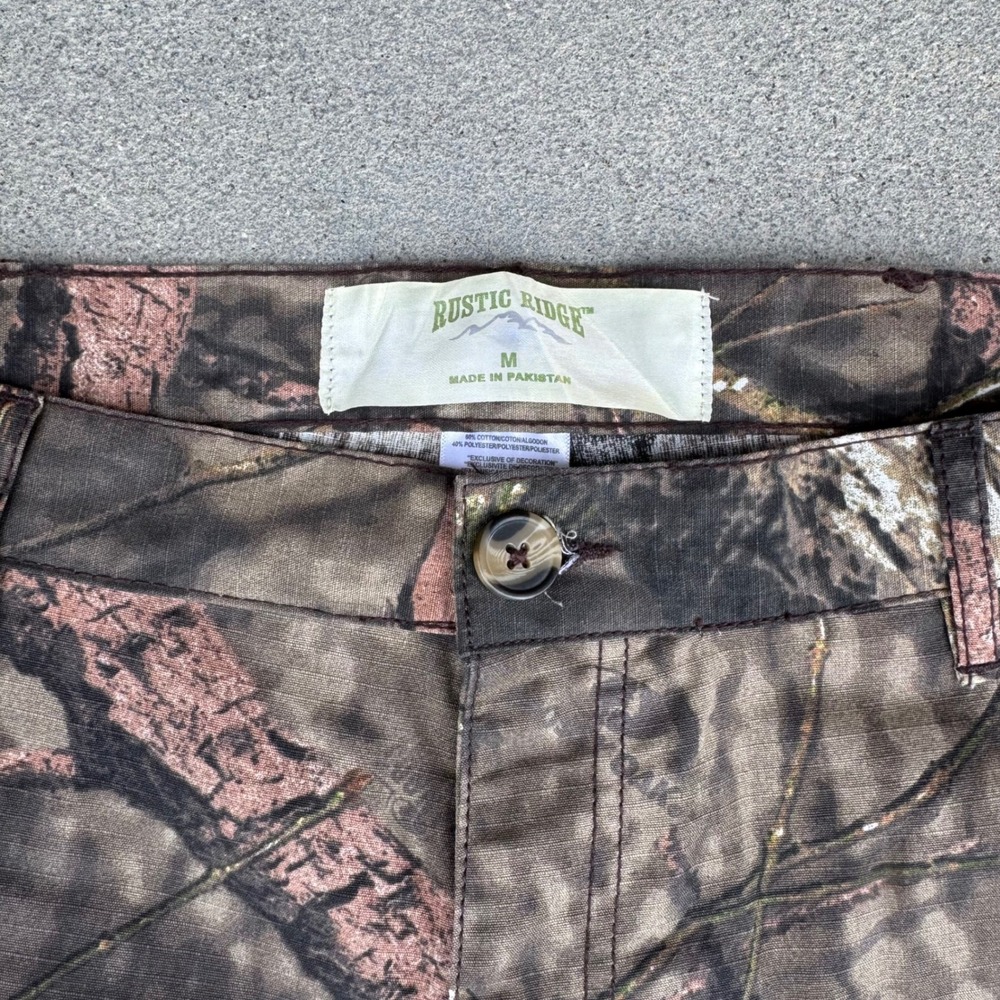 Rustic Ridge Mens Mossy Oak Camo Cargo Pants Ripstop Hunting Tactical Size M - Picture 2 of 10